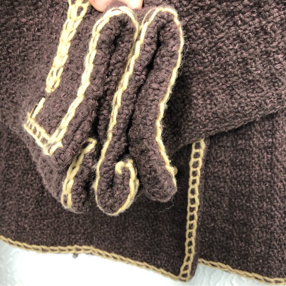 Las Americas Two Tone Brown Wool Blend Button Closure Blazer Suit Jacket Small - Picture 12 of 15